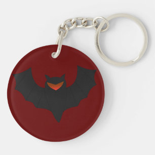 Grumpy Bat Halloween Acryl Sleutelhanger