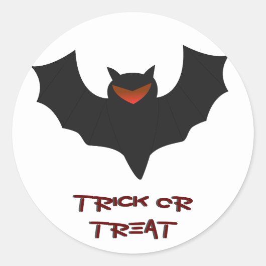 Grumpy Bat Halloween Sticker (Voorkant)