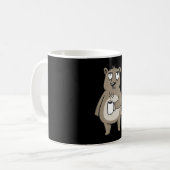 Grumpy bear holding a cup of coffee koffiemok (Voorkant links)