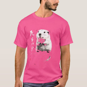 Grumpy Beaver Japanse kunst I Chonk Beaver T-shirt