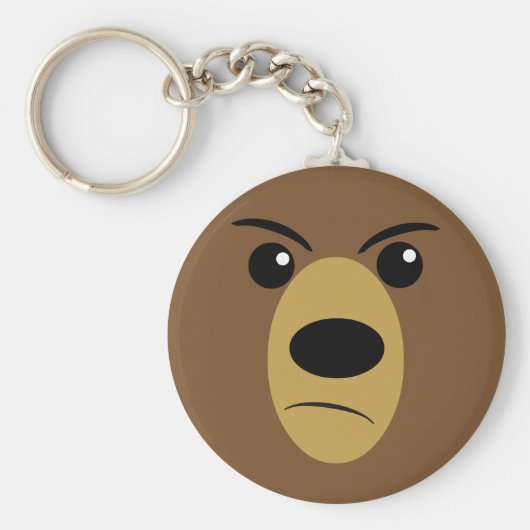 Grumpy Beer Face Sleutelhanger (Voorkant)