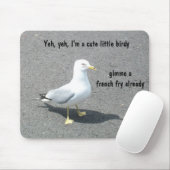 Grumpy Begger Seagull Animal Meme Muismat (Met muis)