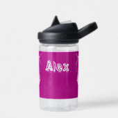 Grumpy Beren Neon Pink & White Custom Name Waterfles (Links)