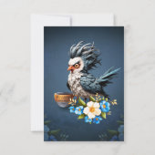 Grumpy Bird op maandag. Bedankkaart (Achterkant)