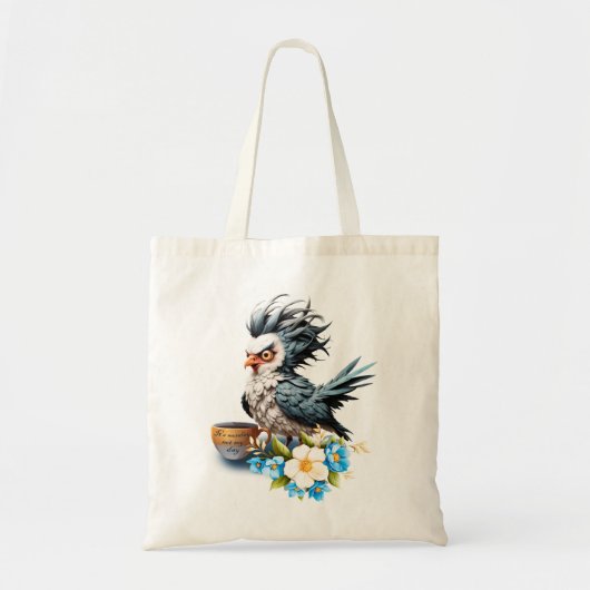 Grumpy Bird op maandag. Tote Bag (Voorkant)