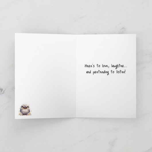 Grumpy Birds Funny Anniversaire Carte Sarcasme (Intérieur)