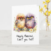 Grumpy Birds Funny Anniversaire Carte Sarcasme (Fleur jaune)