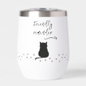 Grumpy Black Cat Drink Water Rappel (Avant)