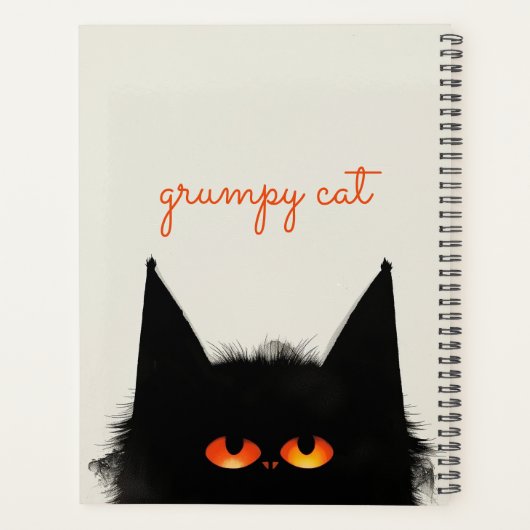 Grumpy Black Cat Planner (Achterkant)
