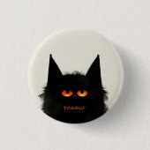 Grumpy Black Cat Ronde Button 3,2 Cm (Voorkant)