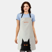 Grumpy Black Cat Schort (Gedragen)
