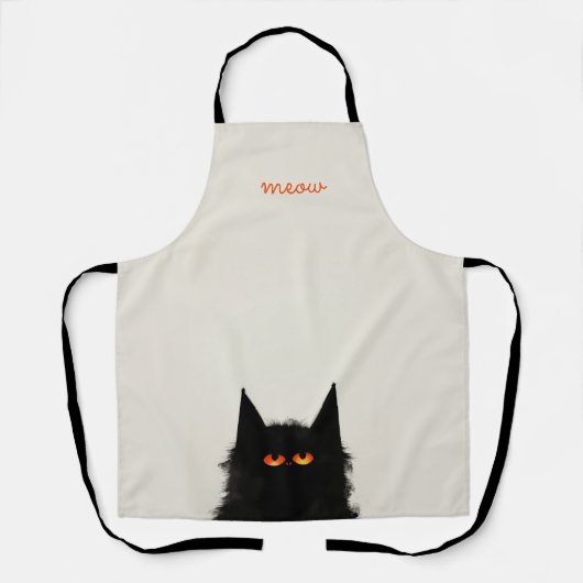 Grumpy Black Cat Schort (Voorkant)