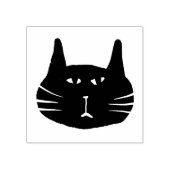 Grumpy black cat stamp 	rubberstempel (Afrduk)