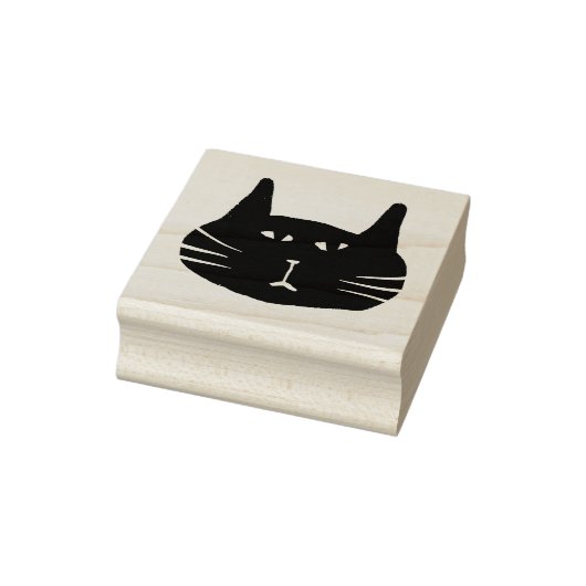 Grumpy black cat stamp 	rubberstempel (Stempel)