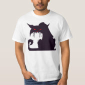 Grumpy Black Cat T-shirt (Voorkant)