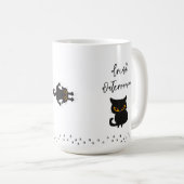 Grumpy Black Chat Buvez De L'Eau Rappel Mug (Devant droit)