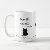 Grumpy Black Chat Buvez De L'Eau Rappel Mug (Gauche)