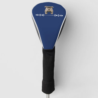 Grumpy Bulldog Blauwe Kleur Golf Head Cover