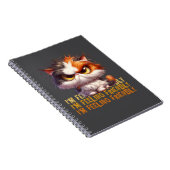 Grumpy Calico Cat en grappig citaat Notitieboek (Rechterzijde)