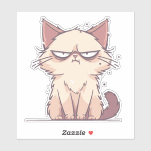 Grumpy Cat Anime Chibi Meme Sticker