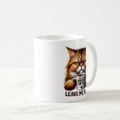 Grumpy Cat Café Mug - 'Laissez-moi seul' Matin (Devant droit)