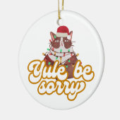 Grumpy Cat Ceramic Ornament (Links)
