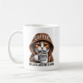 Grumpy Cat Coffee Mug - 'Adulte Est Dur' Sarcast (Gauche)