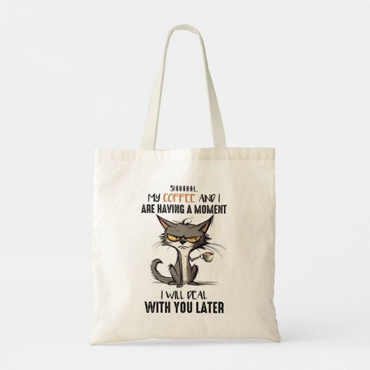 Grumpy Cat Funny Gezegde Tote Bag (Achterkant)