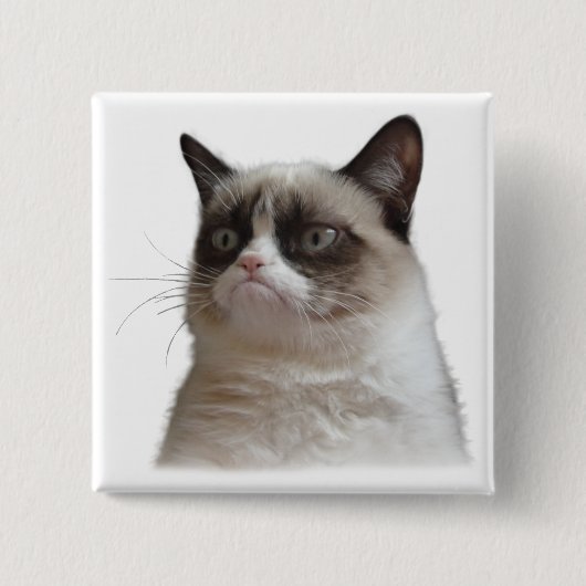 Grumpy Cat GightButton Vierkante Button 5,1 Cm (Voorkant)