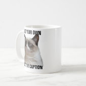 Grumpy Cat Glare - Voeg je eigen tekst toe Koffiemok (Voorkant links)