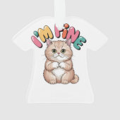 Grumpy Cat "I'm Fine" Funny Cartoon Shirt (dos)