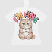 Grumpy Cat "I'm Fine" Funny Cartoon Shirt (devant)