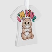 Grumpy Cat "I'm Fine" Funny Cartoon Shirt (devant)
