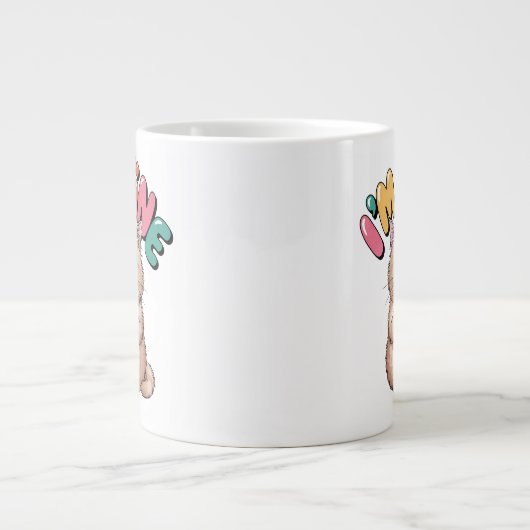 Grumpy Cat "I'm Fine" Funny Cartoon Shirt Extra Grote Beker (Voorkant)