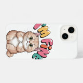 Grumpy Cat "I'm Fine" Funny Cartoon Shirt iPhone Hoesje (Achterkant horizontaal)