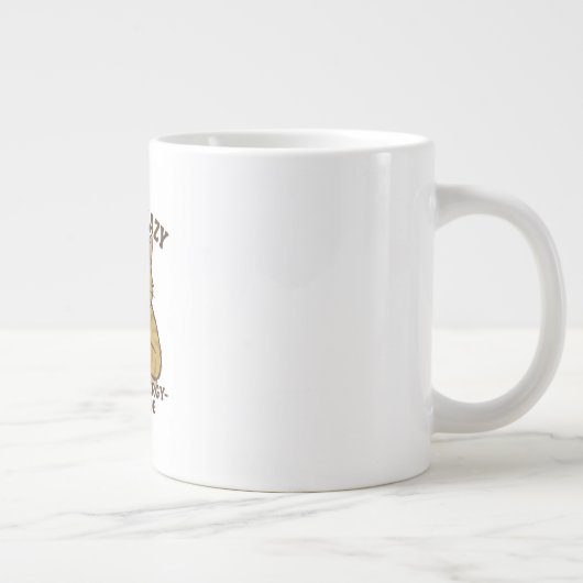 Grumpy Cat in Energy-Saving Mode Mug Extra Grote Beker (Rechts)