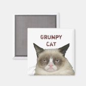 Grumpy Cat Magnet met Tekst Magneet (Voorkant / Achterkant)