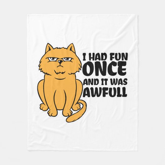 Grumpy Cat - Meme Grappige Kat Fleece Deken (Voorkant)