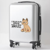 Grumpy Cat - Meme Grappige Kat - Plezier Sticker (Koffer)