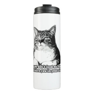 Grumpy cat meme voor kattenliefhebbers en eigenare thermosbeker