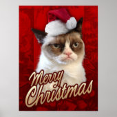Grumpy Cat Merry kerst Poster (Voorkant)