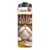 Grumpy Cat met een letter Thermosbeker (Voorkant)