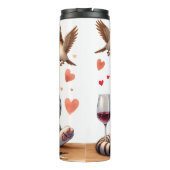 Grumpy Cat met wijnfles Thermosbeker (Achterkant)