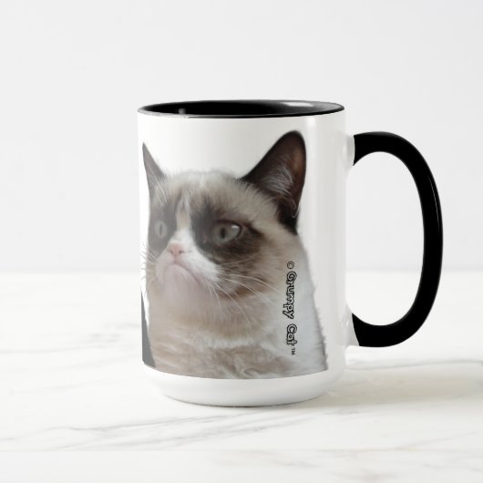 Grumpy Cat ™ - Mok met bruine katten en kalkoenen (Rechts)