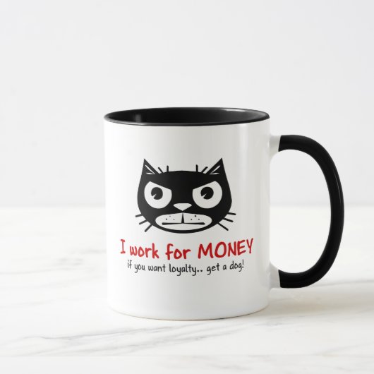 Grumpy Cat-mok voor geld en geld Mok (Rechts)