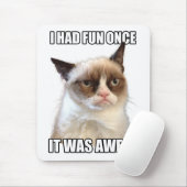 Grumpy Cat Mousepad 'Ik had ooit plezier. Het was Muismat (Met muis)