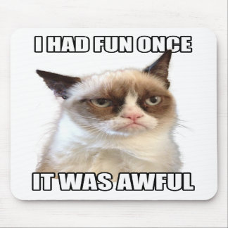 Grumpy Cat Mousepad 'Ik had ooit plezier. Het was Muismat