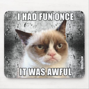Grumpy Cat™ Mousepad - ik had ooit plezier. Muismat