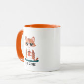 Grumpy Cat "NEED COFFEE" Mug | Cute Tabby Kitten Mok (Voorkant links)