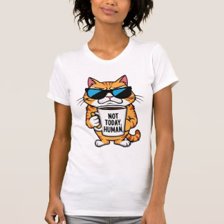 Grumpy Cat niet vandaag Human Funny Coffee T-shirt
